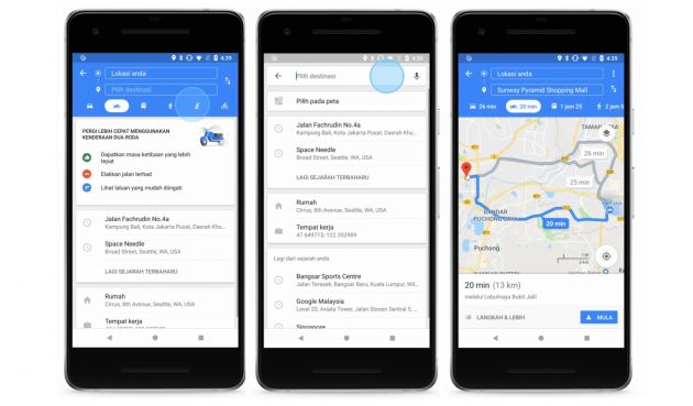 Google Maps motorcycle mode introduced in Malaysia