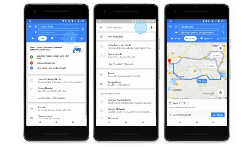 Google Maps motorcycle mode introduced in Malaysia 832736