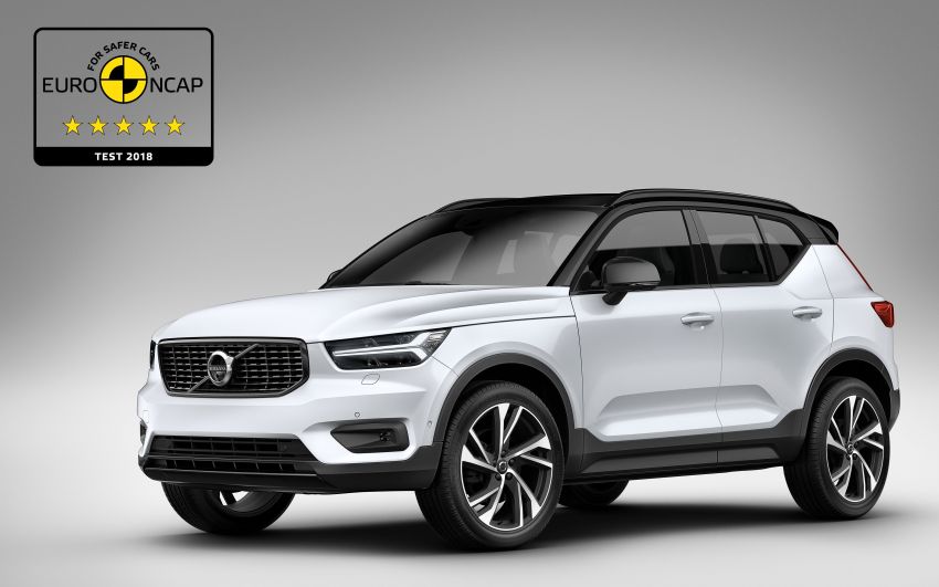 Volvo XC40 secures five-star Euro NCAP safety rating 840659