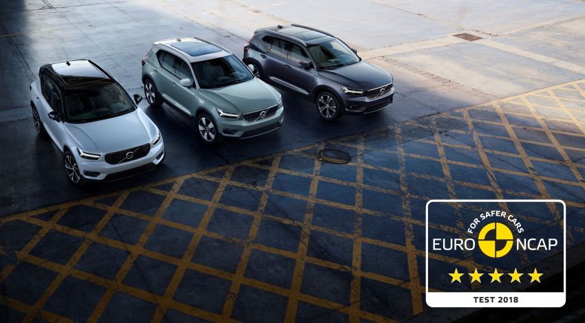 Volvo XC40 secures five-star Euro NCAP safety rating 840660