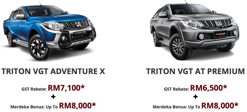 Mitsubishi Malaysia tawar diskaun sehingga RM15k untuk Triton, ASX dan Outlander – berakhir 31 Ogos ini 839522