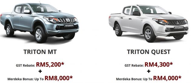 Mitsubishi Malaysia tawar diskaun sehingga RM15k untuk Triton, ASX dan Outlander – berakhir 31 Ogos ini