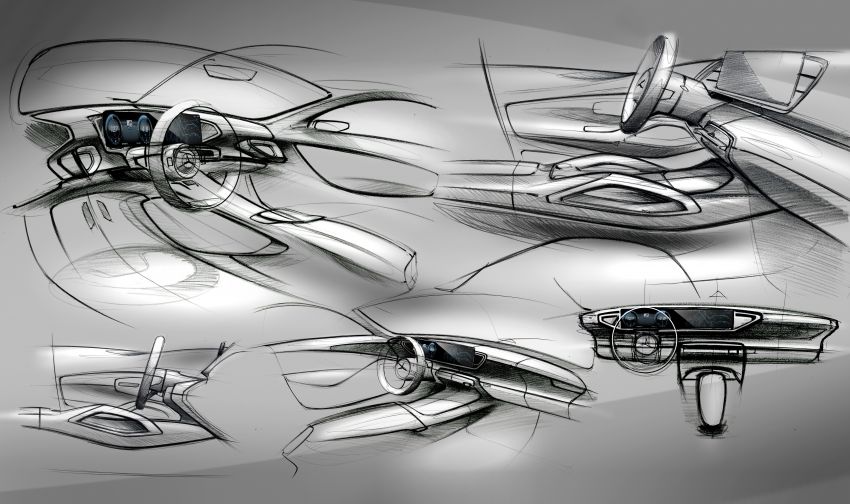V167 Mercedes-Benz GLE interior sketches revealed 835514