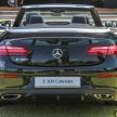 Mercedes-Benz E-Class Cabriolet A238 kini di Malaysia – hanya E300, 245 PS/370 Nm, harga bermula RM589k