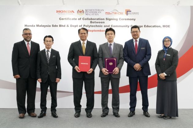 Honda M’sia adakan kerjasama dengan Kementerian Pendidikan dalam silibus latihan automotif terpilih