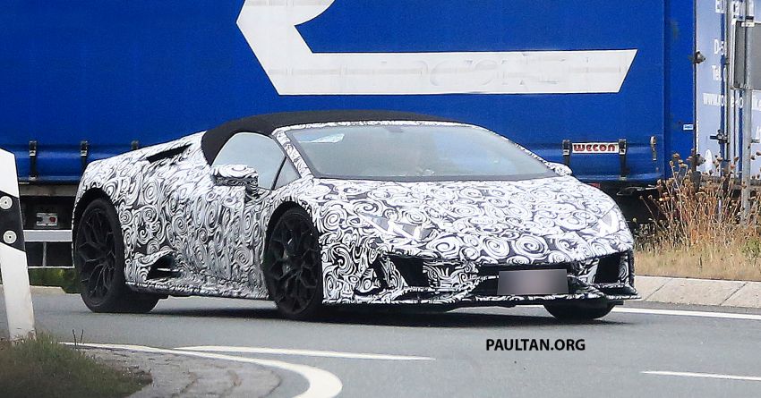 SPIED: Lamborghini Huracan Spyder facelift spotted 865598
