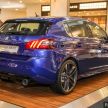 Peugeot 308 GTi dipamerkan di 1Utama – RM199,888