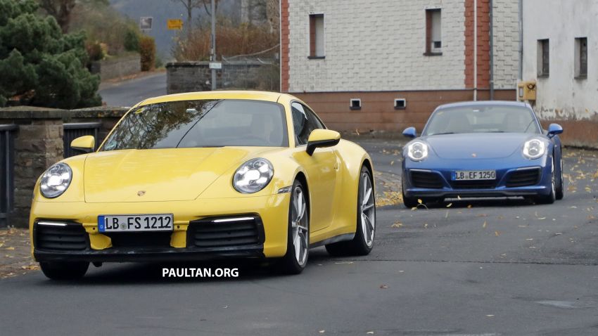 SPYSHOTS: 992 Porsche 911 right next to current 991 877953