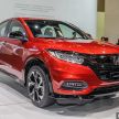 Honda HR-V facelift – Malaysian specifications revealed; four variants in all, including hybrid