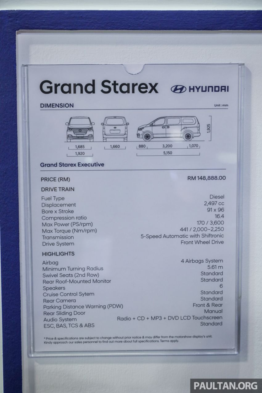KLIMS18: Hyundai Grand Starex facelift dilancarkan di Malaysia – 2.5 liter turbodiesel, dari RM148,888 893417