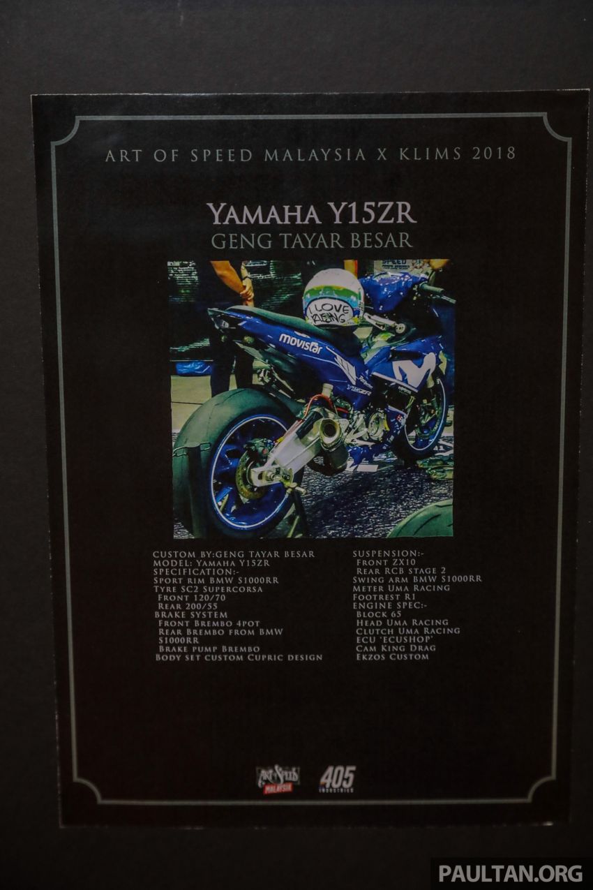 KLIMS18: Yamaha Y15ZR ubah suai gaya superbike 894721