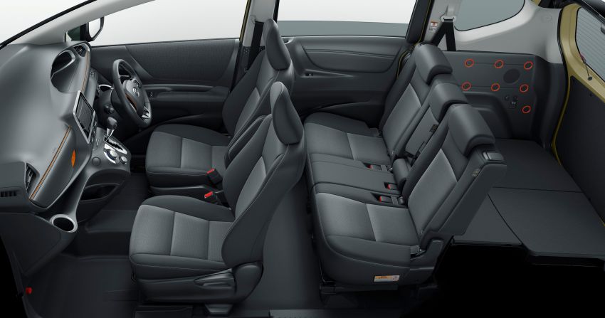 Toyota Sienta facelift turut ditawarkan dengan pilihan lima-tempat duduk di Jepun – digelar Funbase 894578