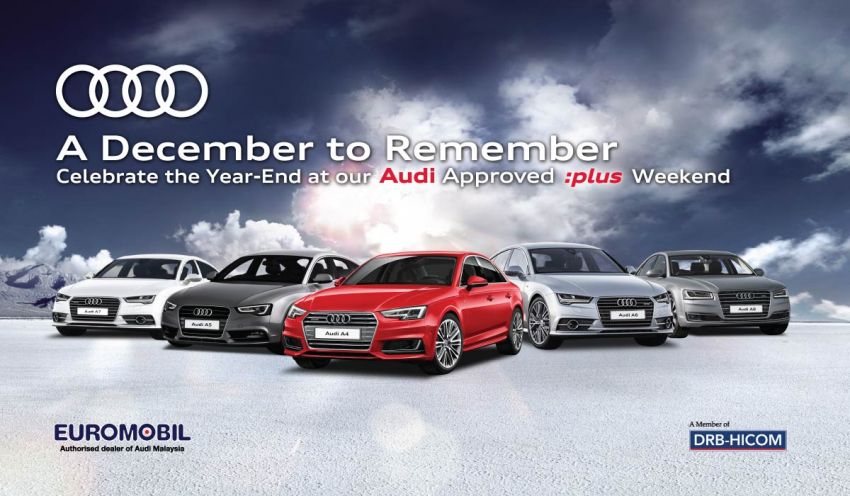 AD: Euromobil Audi Approved Plus Weekend – enjoy savings of up to RM374,956, Audi A4 from RM154,XXX! 899721