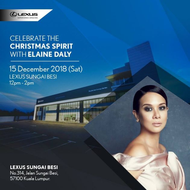 AD: Celebrate the Christmas spirit with Elaine Daly at Lexus Sg Besi – five-years free service for SUVs!