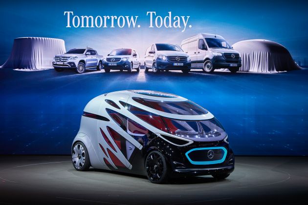 Mercedes-Benz Vision Urbanetic – badan boleh tukar untuk angkut barang atau orang, bergerak sendiri
