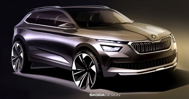 New Skoda Kamiq sketches revealed, debut in March