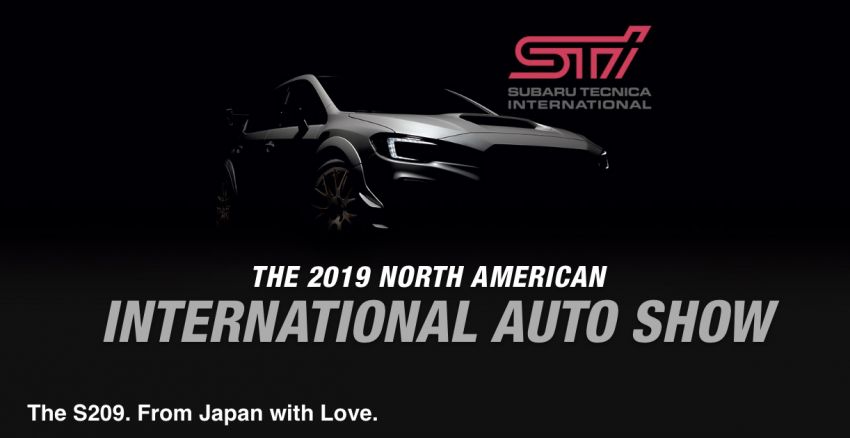 Subaru releases WRX STI 209 teaser, Detroit debut 907664