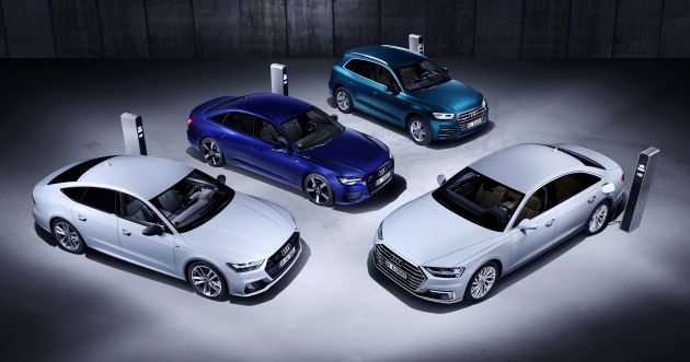 Audi A6, A7, A8 and Q5 TFSI e plug-in hybrids debut