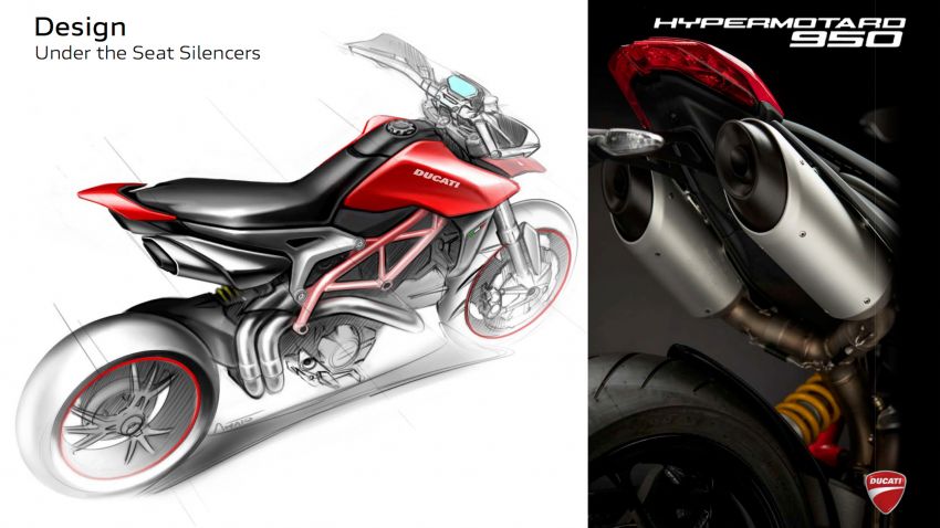 Ducati Hypermotard 950 – perubahan utama generasi ketiga berbanding Hypermotard 939 generasi pertama 920090