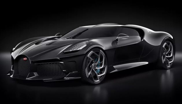 Bugatti La Voiture Noire – model buatan khas sempena ulang tahun ke-110, dijual pada harga RM50.8 juta