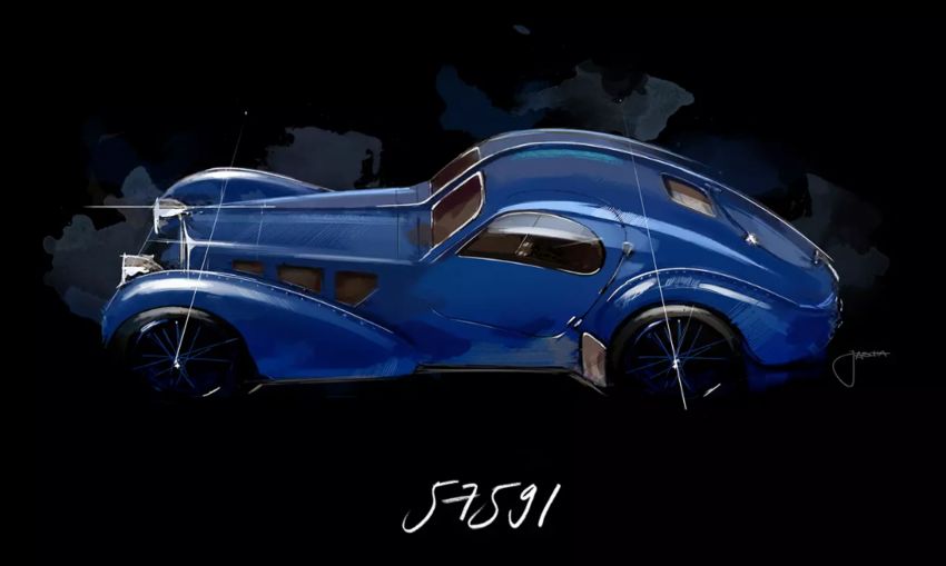 Bugatti La Voiture Noire – model buatan khas sempena ulang tahun ke-110, dijual pada harga RM50.8 juta 934011