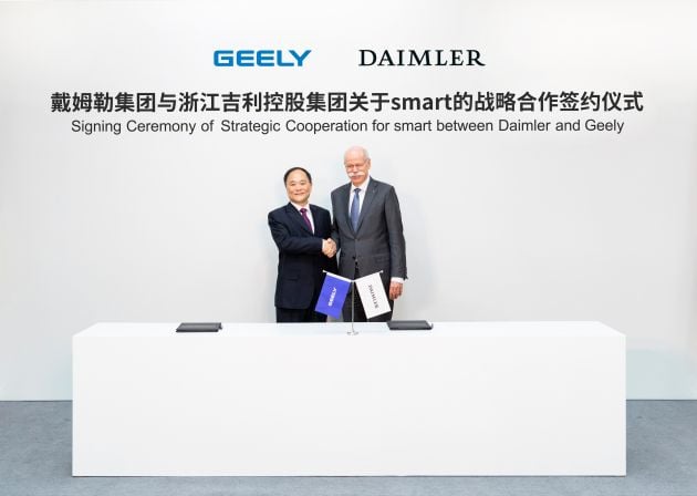 Geely, Daimler sign joint venture to develop smart