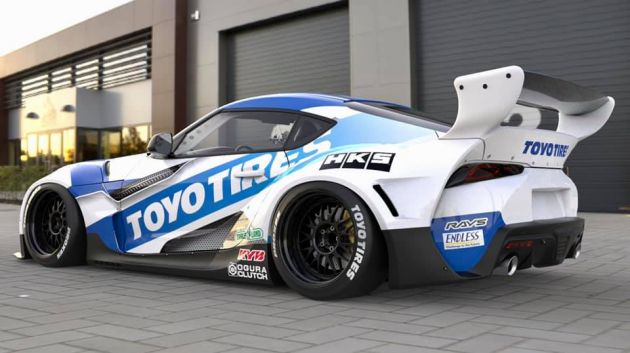 Toyota GR Supra A90 Team Toyo Tyres D1 GP 2019 – guna kit Rocket Bunny, kedua seumpamanya di dunia
