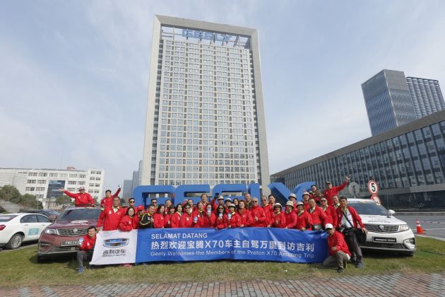 Konvoi Proton X70 selamat pulang dari kembara China