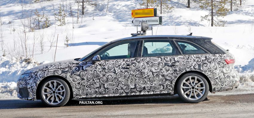 SPIED: B9 Audi S4 Avant facelift running winter tests 943059