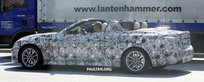 SPIED: BMW 4 Series Convertible – top-down testing 950662