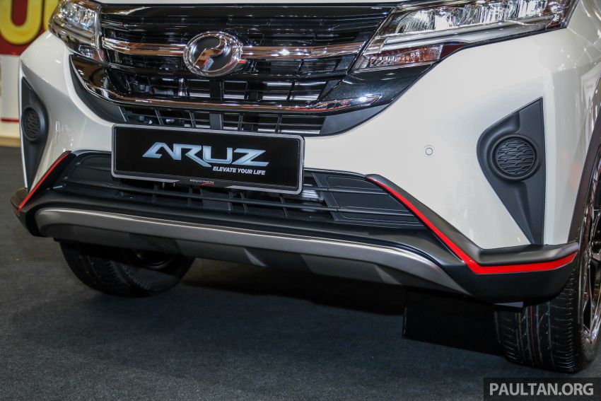 Perodua Aruz SUV new GearUp accessories – front and rear skirt, centre armrest, seat and tonneau covers 945670