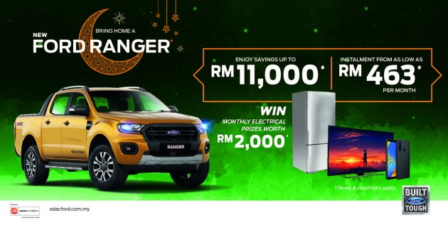 Ford Ranger Hari Raya promotion – enjoy savings of up to RM11,000 and low monthly repayments
