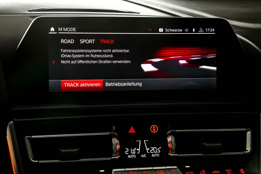 BMW M8 Coupe and Convertible will debut new display and control system – Setup and M Mode buttons 958361