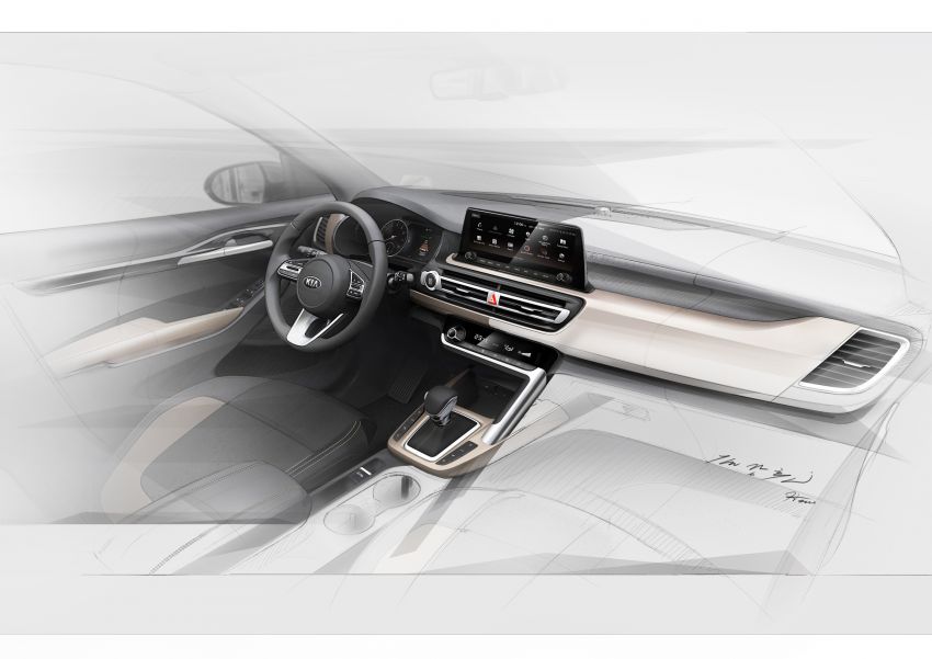 Kia reveals interior sketches of new B-segment SUV 962030