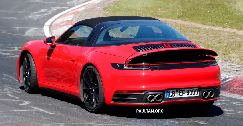 SPIED: 992 Porsche 911 Targa testing again at ‘Ring 966436