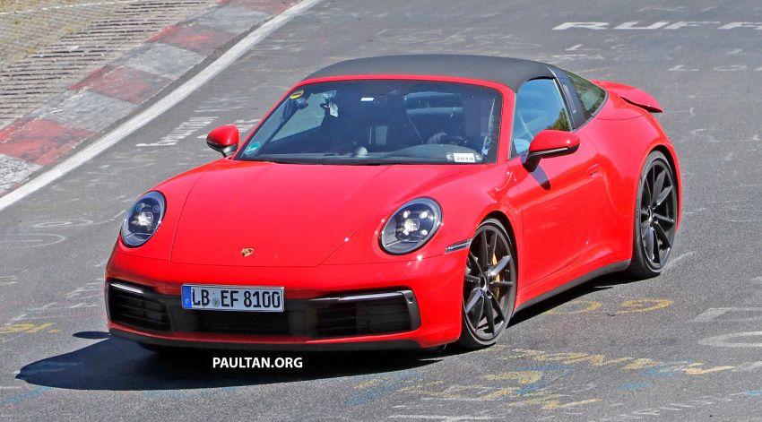 SPIED: 992 Porsche 911 Targa testing again at ‘Ring 966429