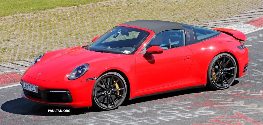 SPIED: 992 Porsche 911 Targa testing again at ‘Ring 966431