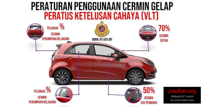 New window tint ruling for Malaysian vehicles – darker rear windows now allowed, pay RM5k to go full black 1675705