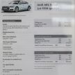 Audi A8L kini di Malaysia – 3.0L TFSI quattro, RM880k