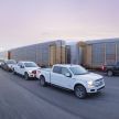 Ford F-150 electric prototype tows train, 42 trucks