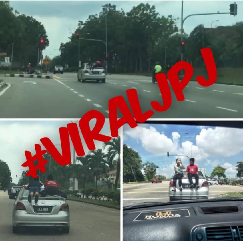 Kes tular: JPJ Johor saman pemandu yang bawa tiga budak bergayut di bonet belakang kenderaan 990805