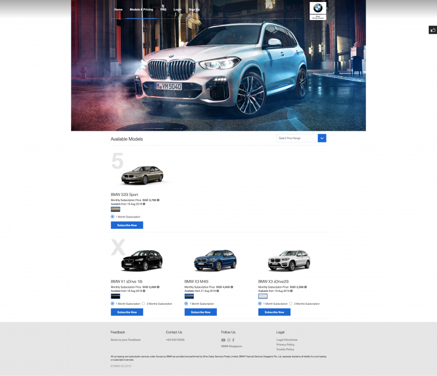 Access by BMW subscription expanded to Singapore 1003393