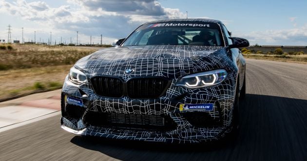 BMW M2 Competition race car teased ahead of debut