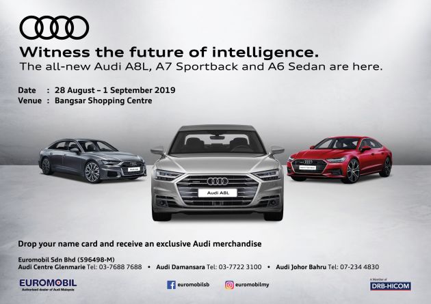 AD: Check out the new Audi A6, A7, A8 L and Q8 and receive exclusive merchandise at BSC this week!