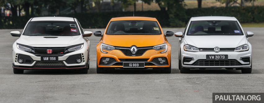 Driven Web Series 2019: new Renault Megane RS 280 Cup vs Honda Civic Type R vs Volkswagen Golf R 1009572