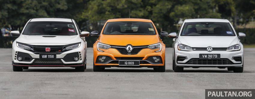 Driven Web Series 2019: new Renault Megane RS 280 Cup vs Honda Civic Type R vs Volkswagen Golf R 1009573