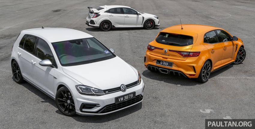 Driven Web Series 2019: new Renault Megane RS 280 Cup vs Honda Civic Type R vs Volkswagen Golf R 1009589