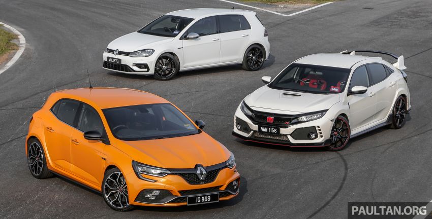 Driven Web Series 2019: new Renault Megane RS 280 Cup vs Honda Civic Type R vs Volkswagen Golf R 1009590