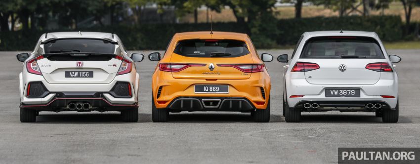 Driven Web Series 2019: new Renault Megane RS 280 Cup vs Honda Civic Type R vs Volkswagen Golf R 1009574