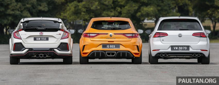 Driven Web Series 2019: new Renault Megane RS 280 Cup vs Honda Civic Type R vs Volkswagen Golf R 1009575